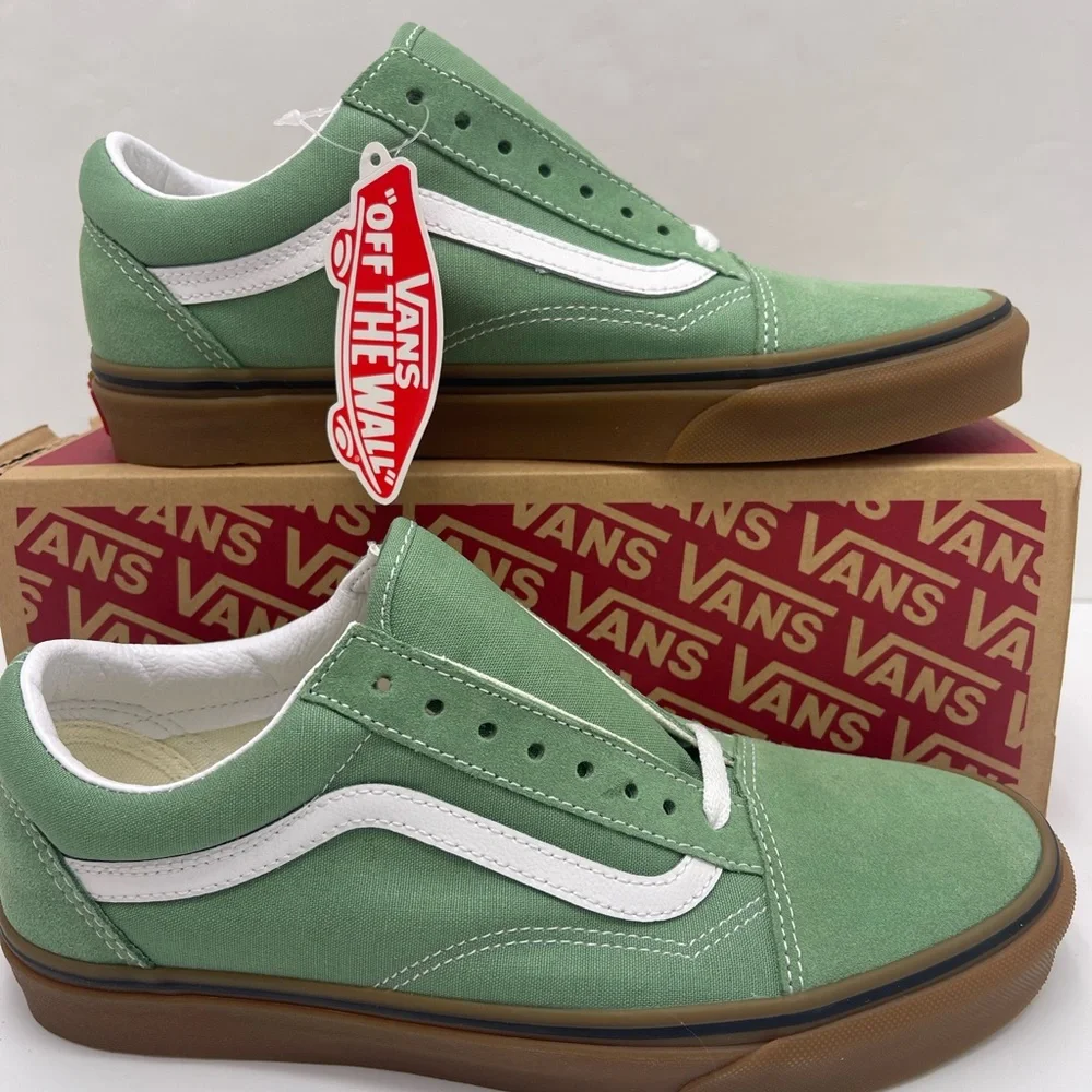 Vans Men’s Old Skool (Gum) Basil/True White Sneakers VN0A38G19M0